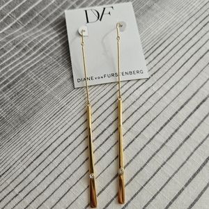 Diane Von Furstenberg Gold Drop Earrings